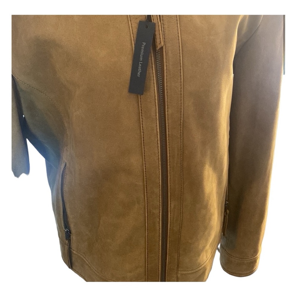 Brown Leather Suede Motocross Jacket never worn. Has hang tag. Price gone.